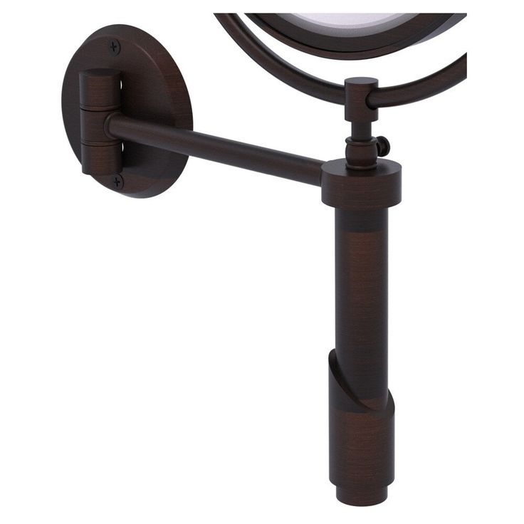 Allied Brass Tribecca 8-in x 15-in Distressed Bronze Double-Sided Magnifying Wall-Mounted Vanity Mirror