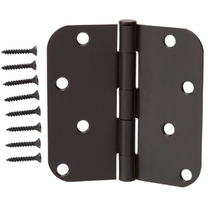 4 in. Satin Nickel 5/8 in. Radius Door Hinge