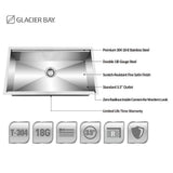 All-in-One Undermount Stainless Steel 32 in. Single Bowl Kitchen Workstation Sink with Faucet and Accessories Kit - Super Arbor