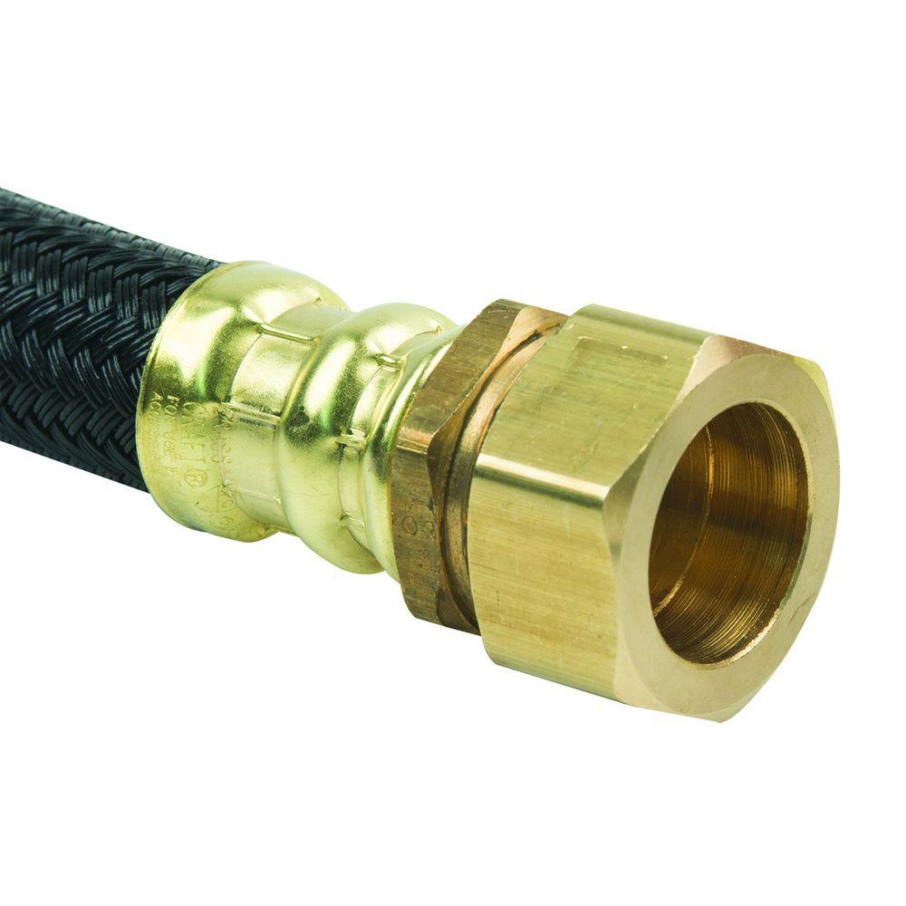 3/4 in. MIP x 7/8 in. O.D. Compression x 18 in. Polymer Braided Water Heater Connector (0.57 in. I.D.) - Super Arbor