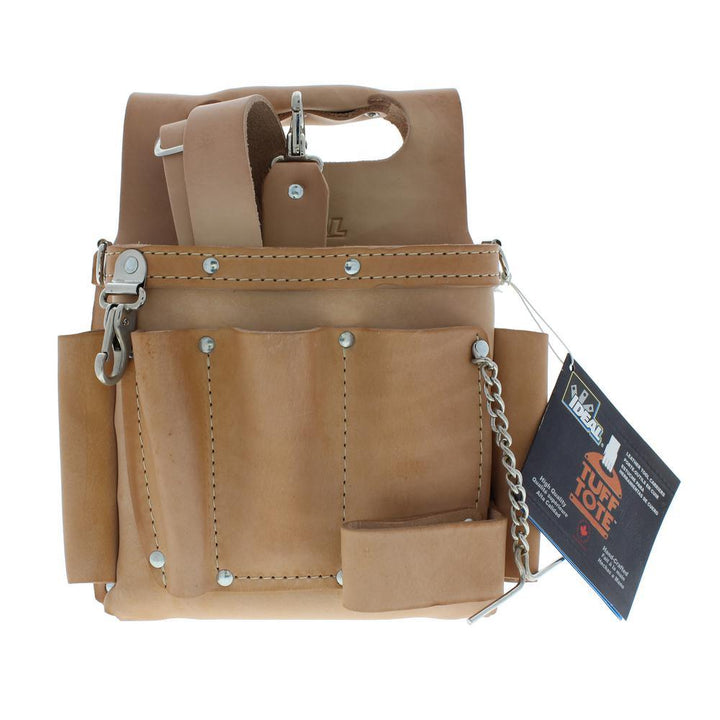 Tuff-Tote 9 in. W 15-Pocket Standard Leather Tool Bag with Strap - Super Arbor