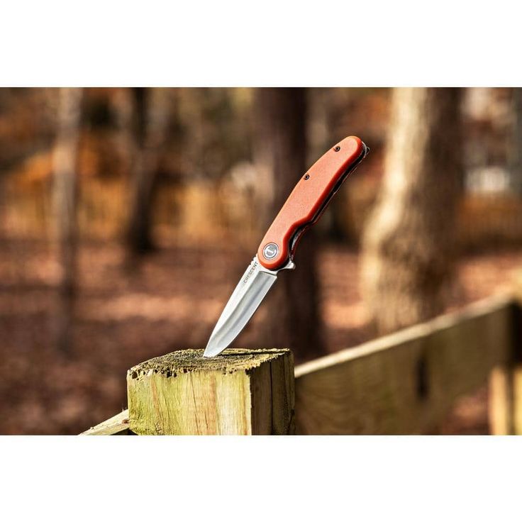 Crescent 3.25 in. Drop Point Blade Everyday CarryKnife with Rawhide Composite Handle