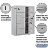 3800 Horizontal Series 9-Compartment Surface Mount Mailbox - Super Arbor