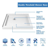 Cornerview 36x36x76.75 in. Framed Corner Sliding Shower Enclosure in Chrome with Acrylic Base and Back Walls Kit - Super Arbor