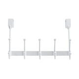 14 in. Over Door Fancy White 5 Hook Bar - Super Arbor