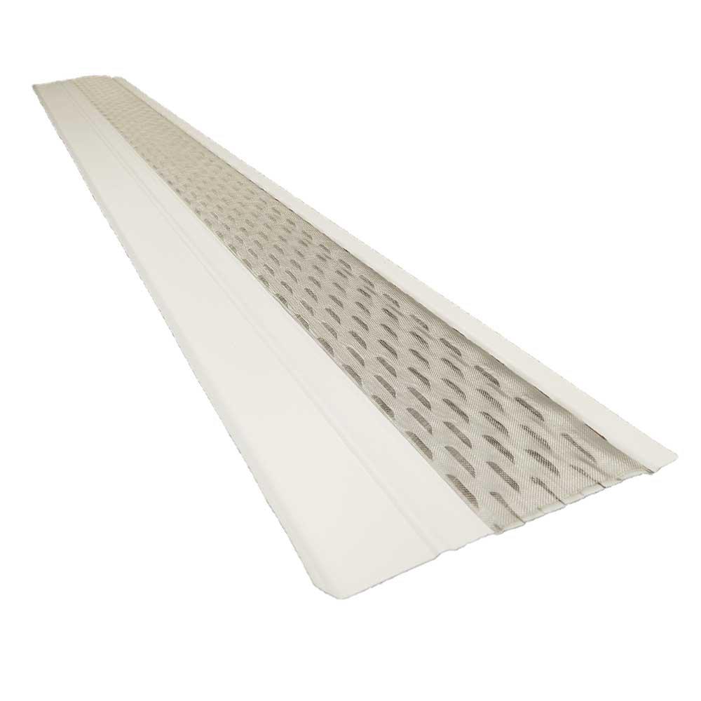 4 ft. x 5 in. Clean Mesh Aluminum Gutter Guard in White (25-per carton) - Super Arbor