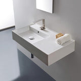 Nameeks Teorema Wall Mounted Bathroom Sink in White