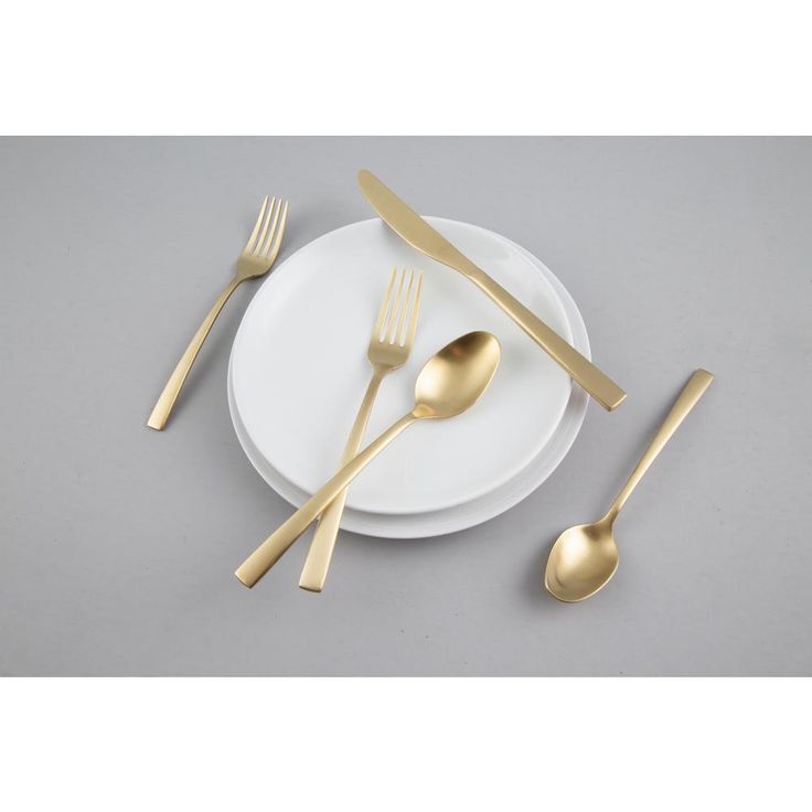 Spark Champagne Satin 18/0 20-Piece Flatware Set (Service for 4)