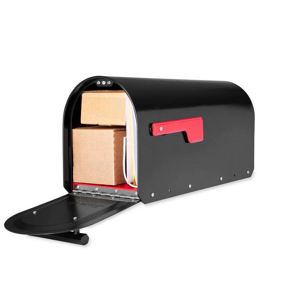 Sequoia Black Heavy Duty Post Mount Mailbox - Super Arbor