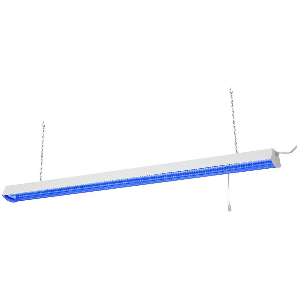 4 ft. 48-Watt Blue Spectrum Pendant or Flush Mount Linear Plant Grow Light, Blue - Super Arbor
