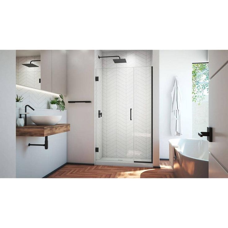 DreamLine Unidoor Plus 39.5–40 in. W x 72 in. H Frameless Hinged Shower Door in Brushed Nickel