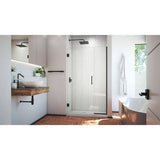 DreamLine Unidoor Plus 39.5–40 in. W x 72 in. H Frameless Hinged Shower Door in Brushed Nickel