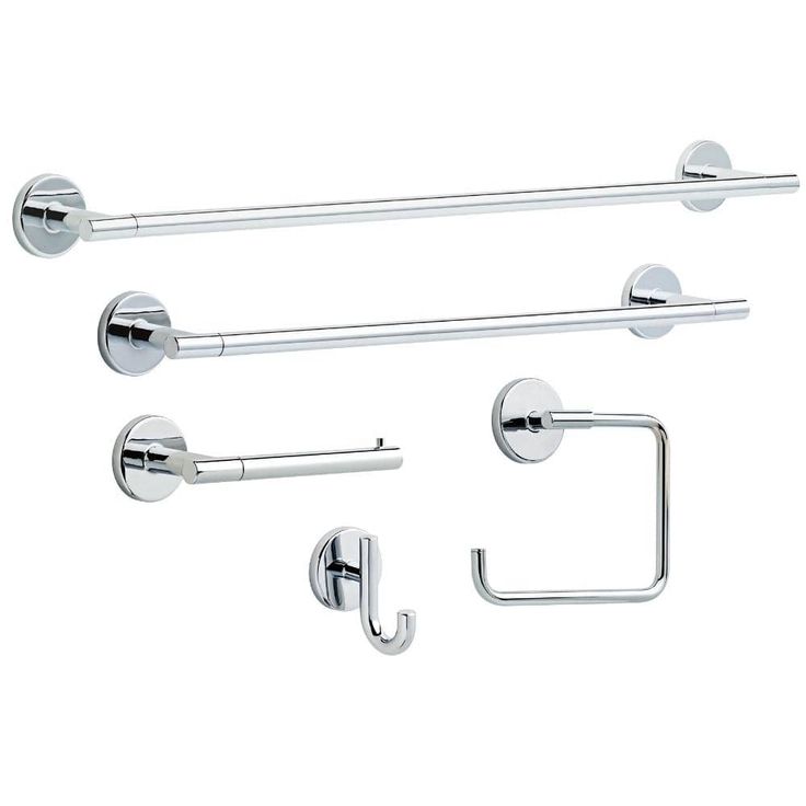 DELTA Trinsic 24-in Polished Chrome Wall Mount Single Towel Bar