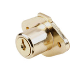 Drawer and Cabinet Lock, 7/8 in., Diecast, Brass Plated, Yale Keyway - Super Arbor