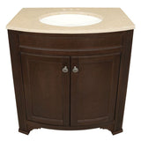 Style Selections Delyse 30-in Auburn Single Sink Bathroom Vanity with Cappuccino Solid Surface Top