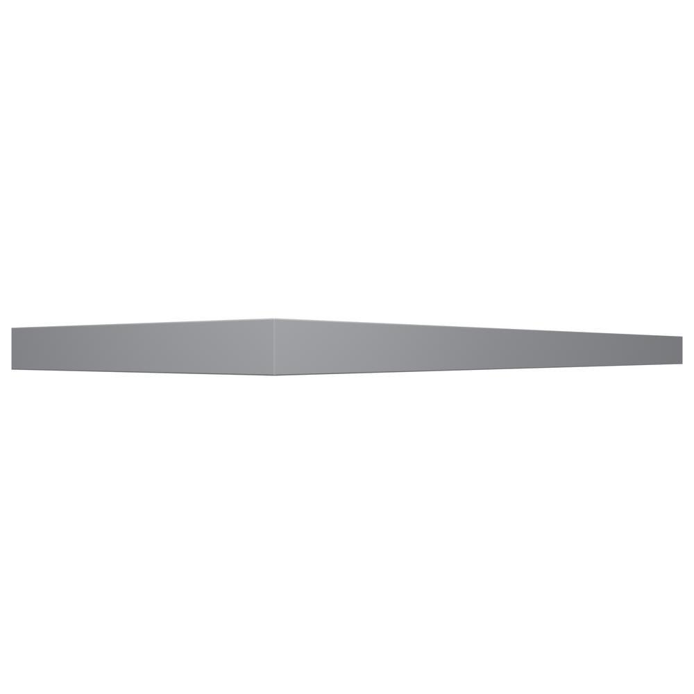 Assembled 30x1.5x12 in. Floating Shelf with Mounting Bracket in Gray - Super Arbor