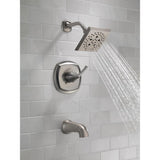 Portwood Single-Handle 5-Spray Tub and Shower Faucet with H2Okinetic in SpotShield Brushed Nickel (Valve Included) - Super Arbor