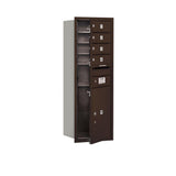 41 in. H x 16 3/4 in. W Aluminum Front Loading 4C Horizontal Mailbox with 4 MB1 Doors/1 PL5 - Super Arbor