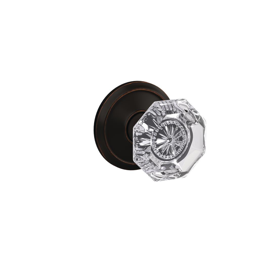 Custom Alexandria Satin Nickel Alden Trim Combined Interior Glass Door Knob - Super Arbor
