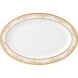 57-Piece Patterned Gold Accent Bone China Dinnerware Set (Service for 8)
