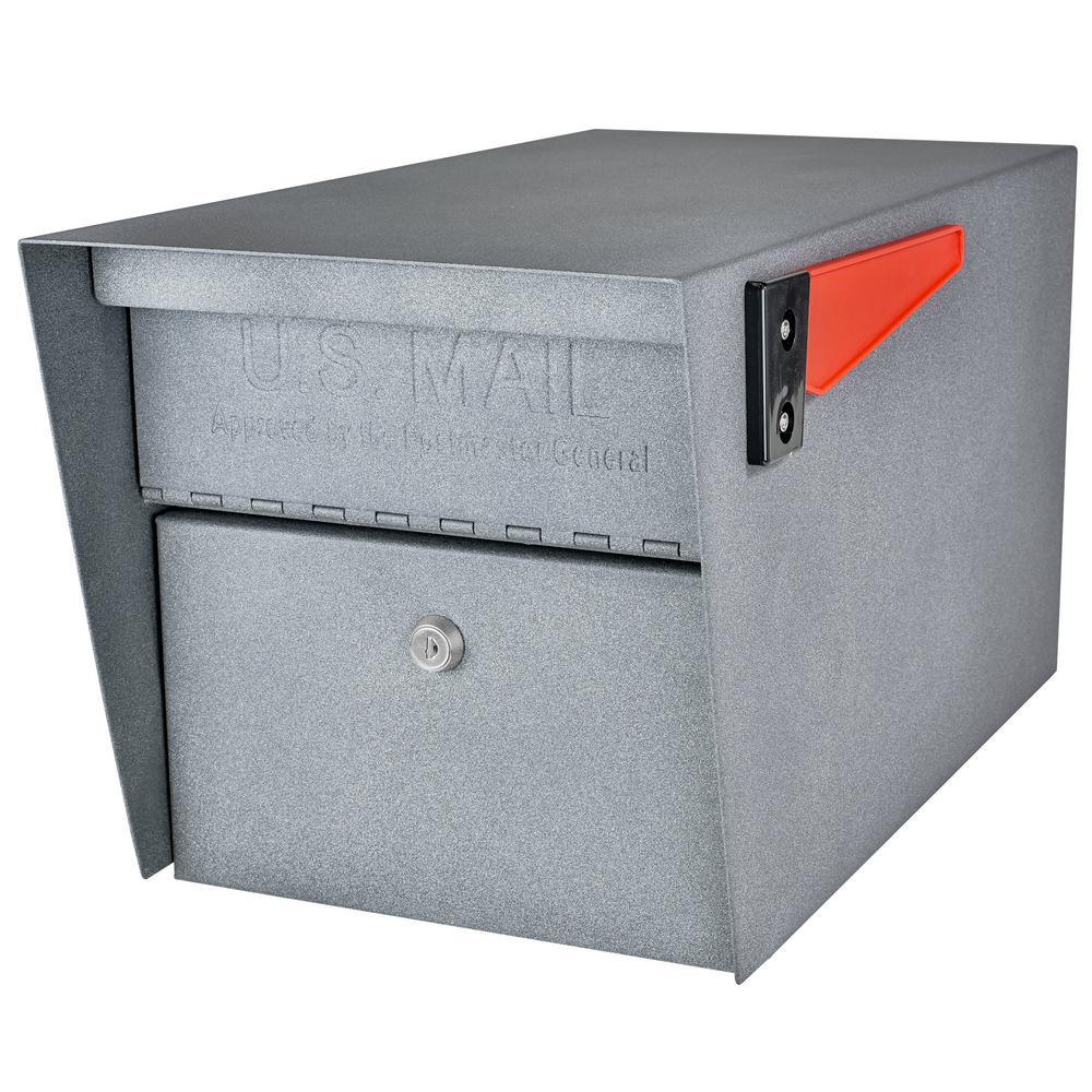 Mail Manager Locking Post-Mount Mailbox with High Security Reinforced Patented Locking System, Black - Super Arbor