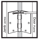 4 in. Satin Chrome Commercial Grade Door Hinge