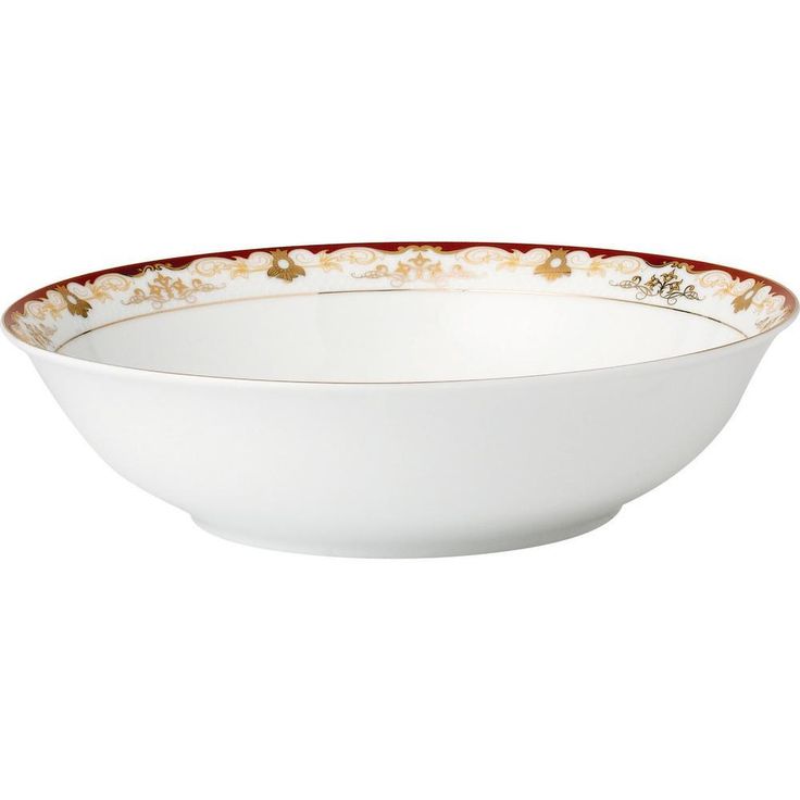 57-Piece Patterned Red Bone China Dinnerware Set (Service for 8)
