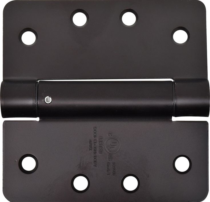 4 in. Oil-Rubbed Bronze 5/8 in. Radius Adjustable Spring Door Hinge