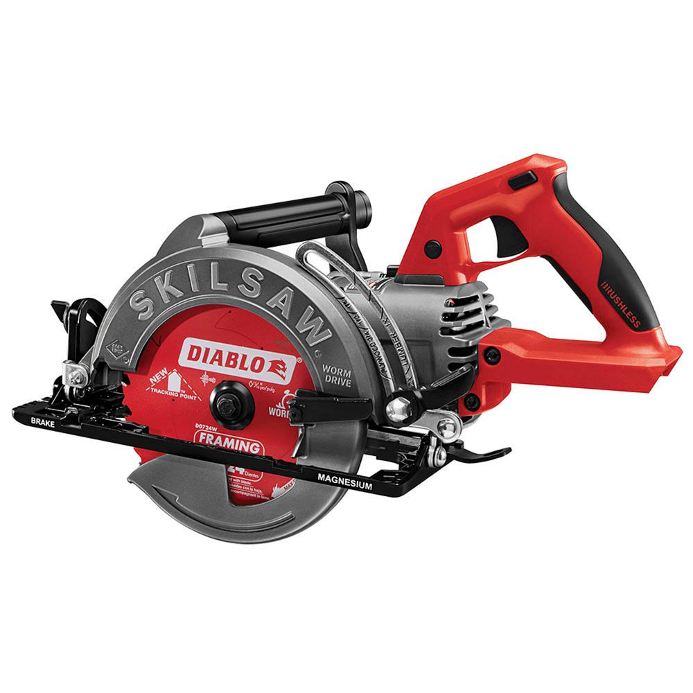 TRUEHVL 48-Volt Cordless 7-1/4 in. Worm Drive Saw Kit with TRUEHVL Battery and Diablo Blade - Super Arbor