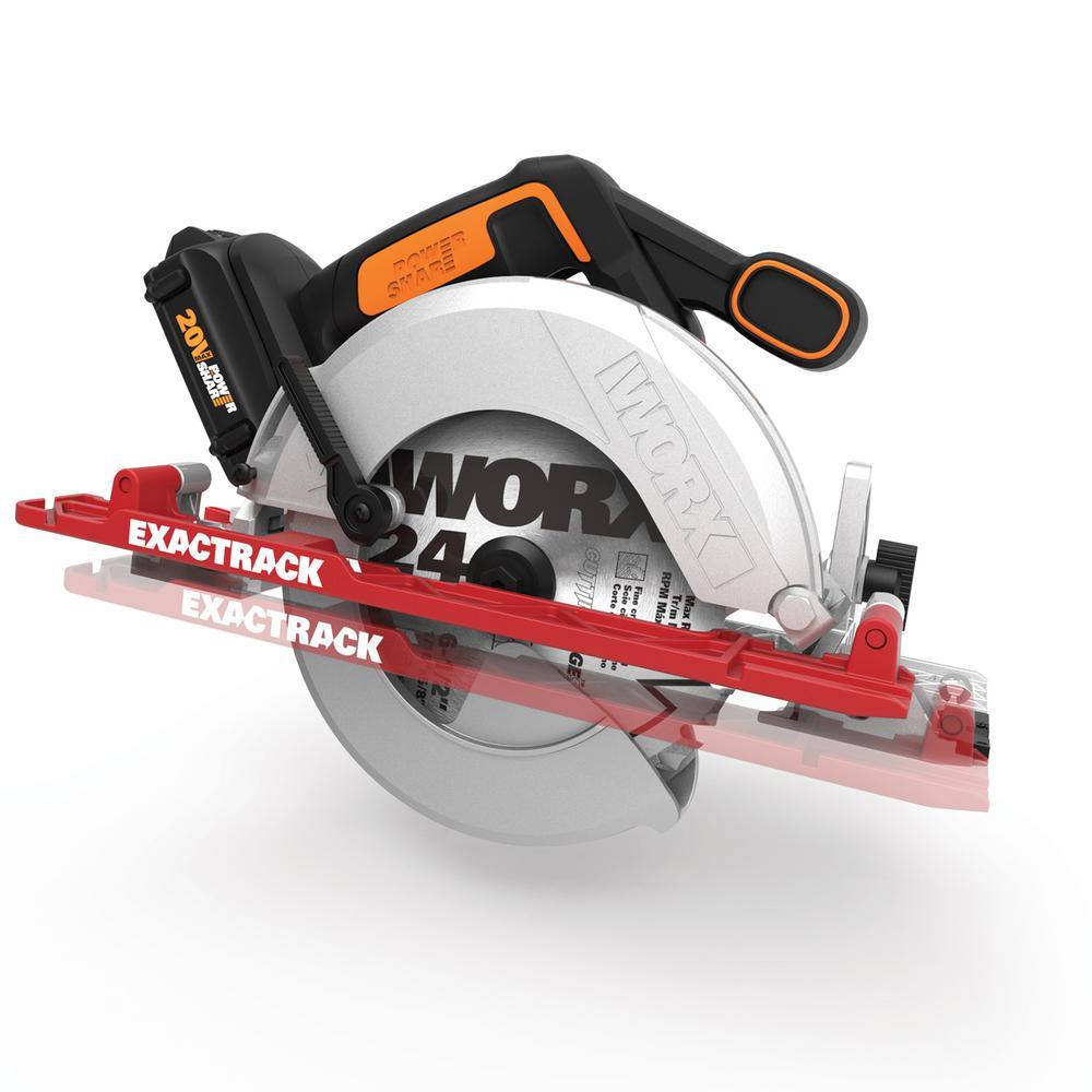 POWER SHARE 20-Volt 6-1/2 in. Circular Saw ExacTrack - Super Arbor