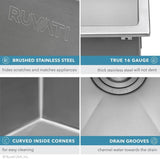Drop-In Tight Radius Topmount Stainless Steel 25 in. 16-Gauge Single Bowl Kitchen Sink