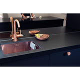 Straight Stainless Steel Cloth Holder in Copper