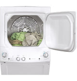 GE Gas Stacked Laundry Center with 3.8-cu ft Washer and 5.9-cu ft Dryer