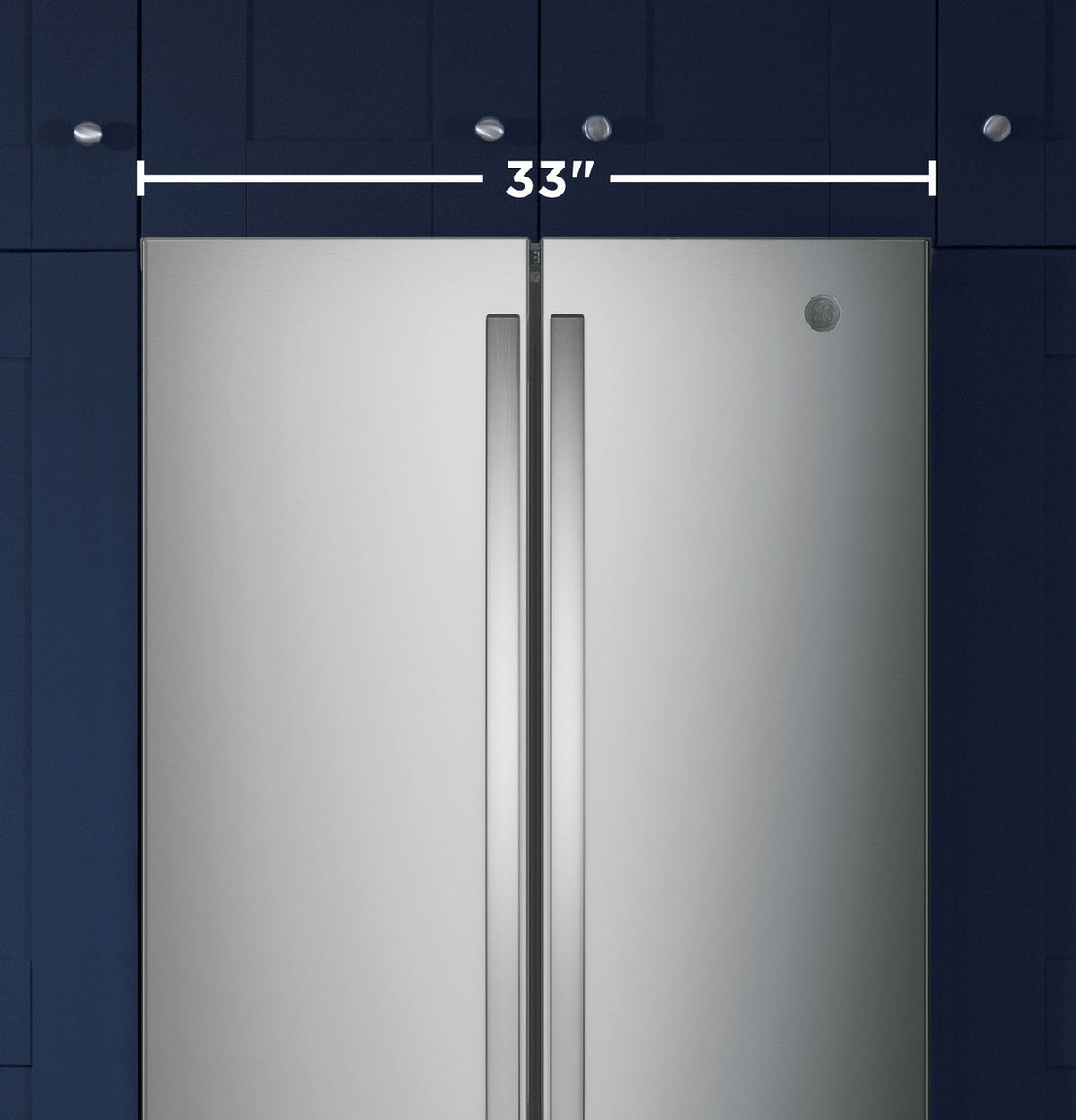 GE 18.6 cu. ft. French Door Refrigerator in Fingerprint Resistant Stainless Steel, Counter Depth (33" Wide)