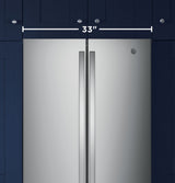 GE 18.6 cu. ft. French Door Refrigerator in Fingerprint Resistant Stainless Steel, Counter Depth (33" Wide)