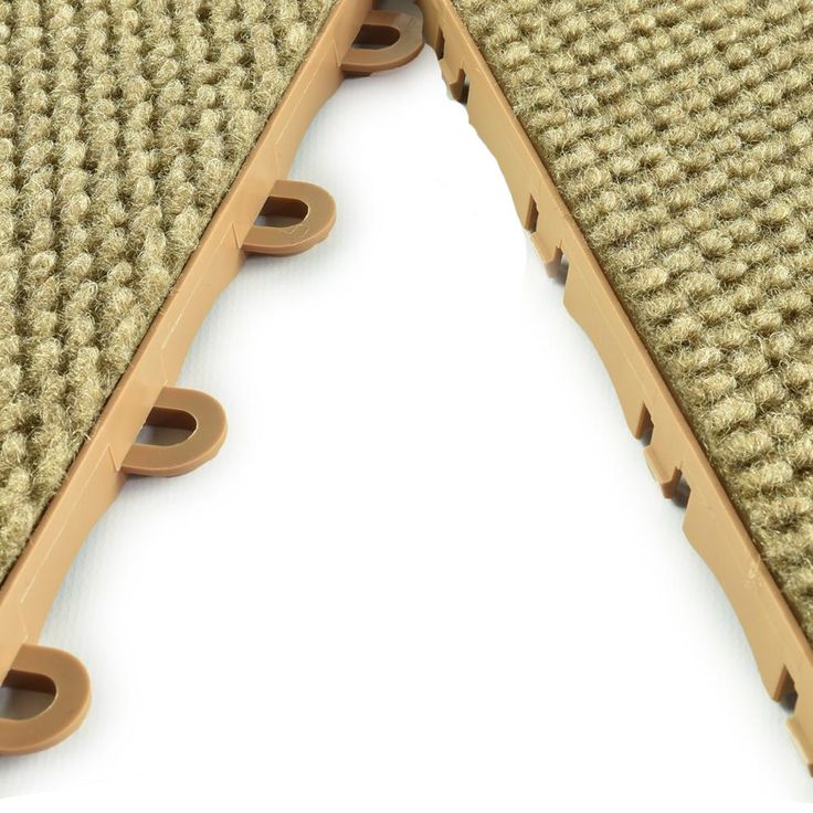 Greatmats ClickBase Tan Hobnail Textured Loop 12.125 in. x 12.125 in. x 9/16 in. Raised Snap Together Carpet Tiles (20 Tiles/Case)