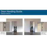 36 in. x 80 in. MODA Primed PMC1044 Solid Core Wood Interior Door Slab w/Clear Glass