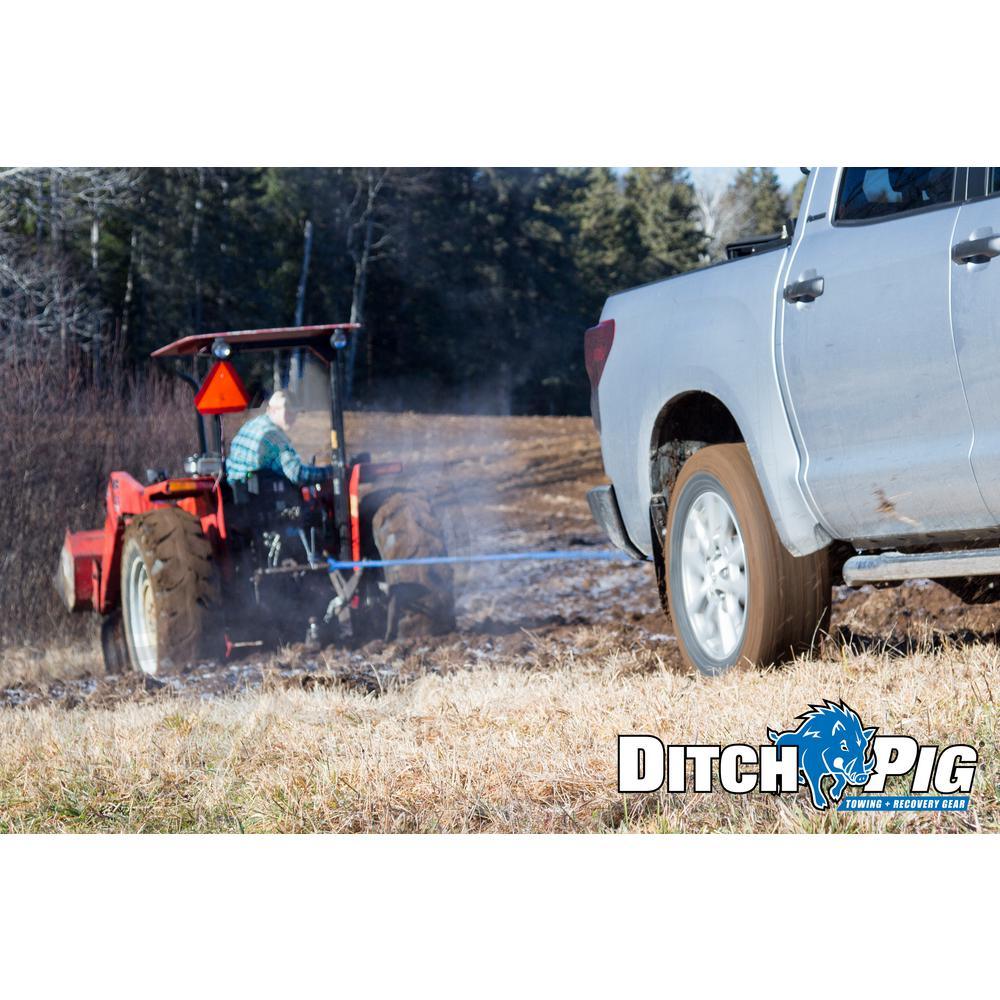 DITCH PIG 7/8 in. x 30 ft. 24700 lbs. Breaking Strength Kinetic Energy Vehicle Recovery Rope - Super Arbor
