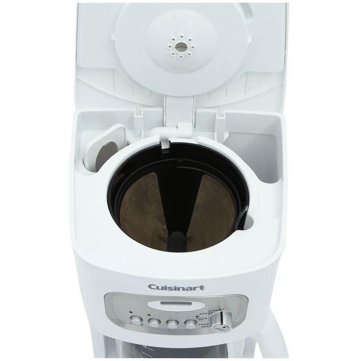 12-Cup White Drip Coffee Maker with Carafe