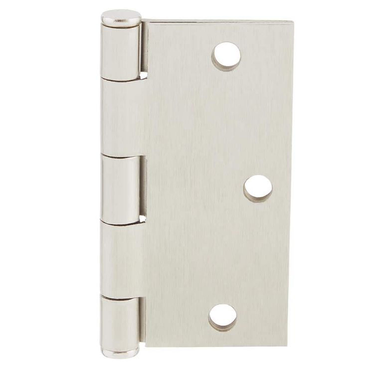 3-1/2 in. Square Corner Satin Nickel Door Hinge Value Pack (48-Pack)