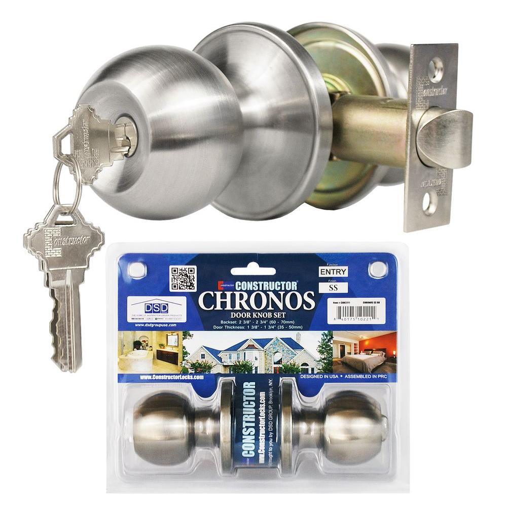 Stainless Steel Finish Keyed Entry Door Knob Set - Super Arbor