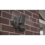 270 Degree Bronze Motion Outdoor Integrated LED Flood Light with Clearview Edgelit Translucent Light Panel Technology
