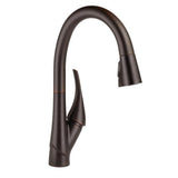 Esque Single-Handle Pull-Down Sprayer Kitchen Faucet with ShieldSpray Technology in Arctic Stainless - Super Arbor