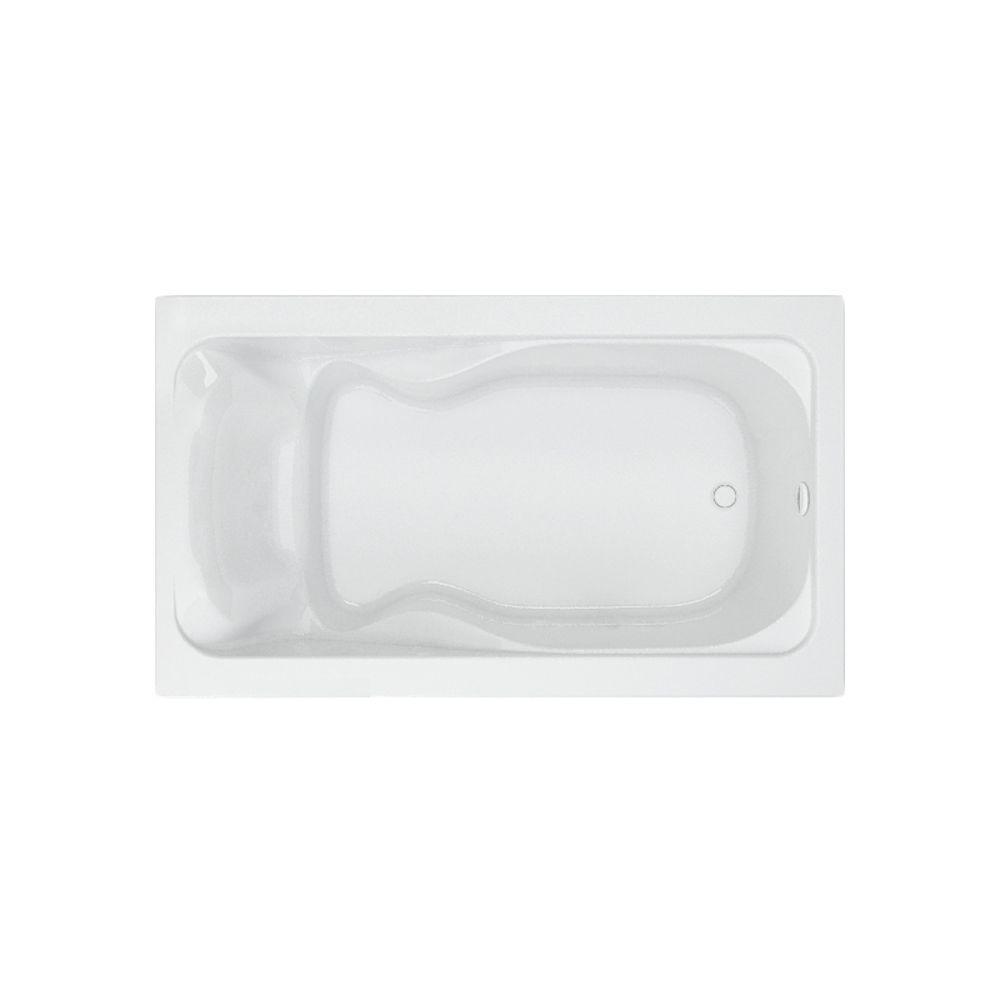 Cadet 6 ft. x 42 in. Reversible Drain Soaking Bathtub in White - Super Arbor