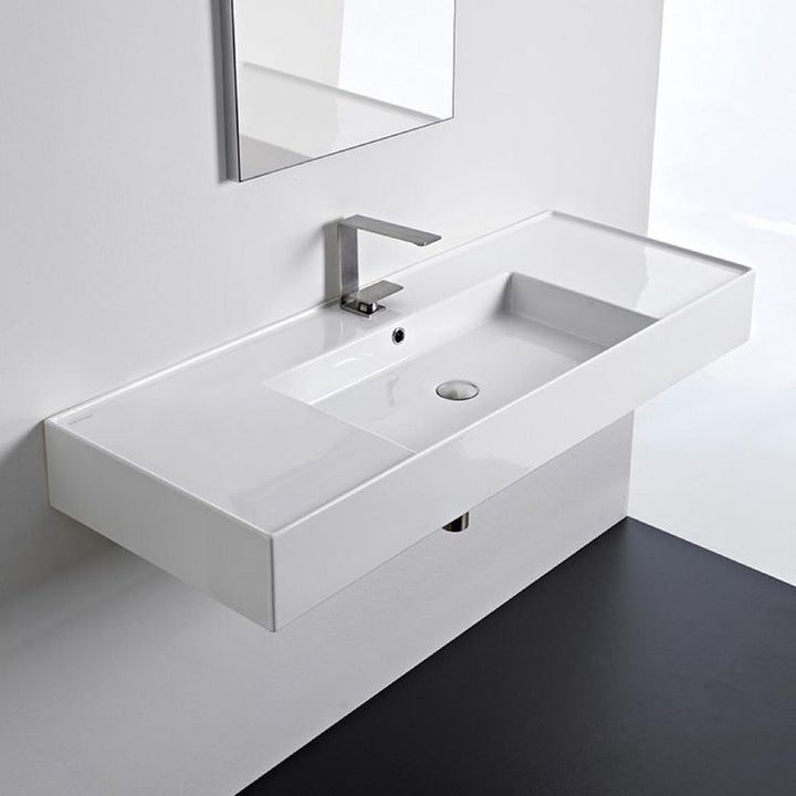 Nameeks Teorema 2-Wall Mounted Bathroom Sink in White