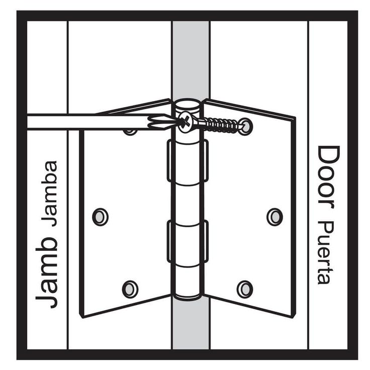 3-1/2 in. x 1/4 in. Radius Oil-Rubbed Bronze Door Hinge
