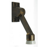 4-1/2 in. Solid Brass Square Kick Down Door Stop in Satin Nickel - Super Arbor