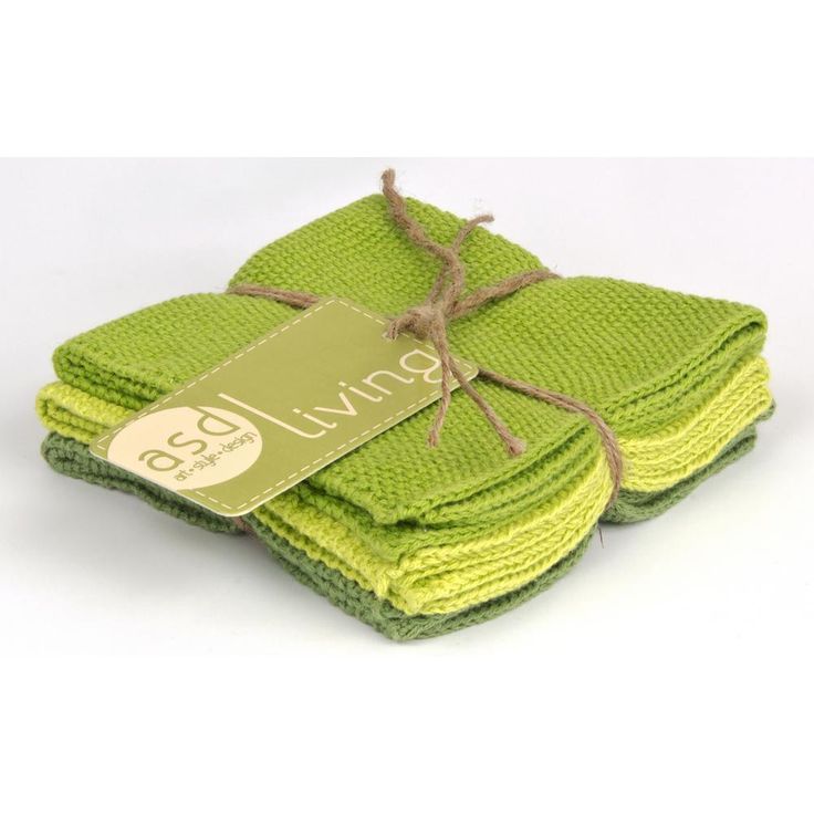 Set of 3 Cotton 10x10 Dishcloths, Sky Blue