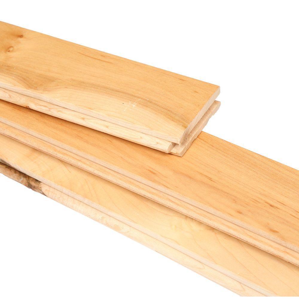 Bruce Natural Maple 3/4 in. Thick x 2-1/4 in. Wide x Varying Length Solid Hardwood Flooring (20 sq. ft. / case) - Super Arbor