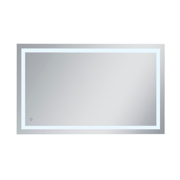 Timeless Home 36 in. H x 60 in. W Single Contemporary Rectangular Aluminum Lighted LED Mirror in Silver(Color Changing)